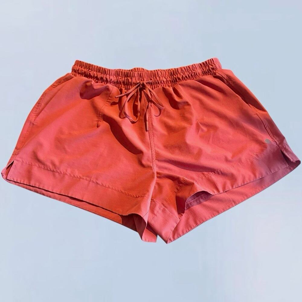Apana Womens Athletic Running Shorts Size Large L Dusty Rose Terracotta Pockets
